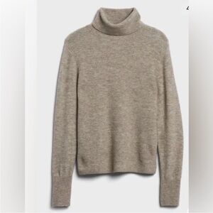 Banana Republic Heather Taupe Turtleneck Sweater Cozy Aire Grey Womens Small